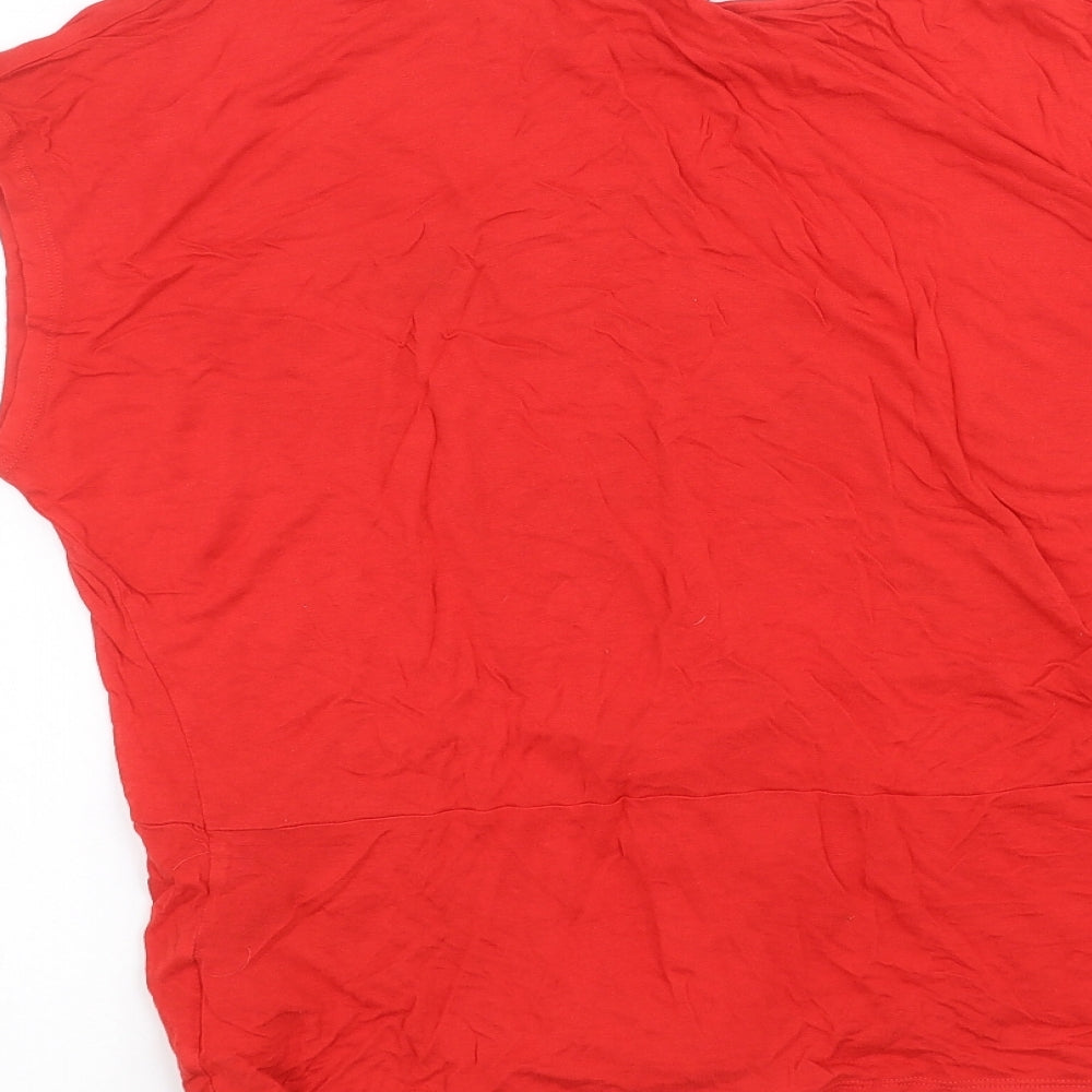 Womens UK Size 18 Dorothy Perkins Red Basic T-Shirt