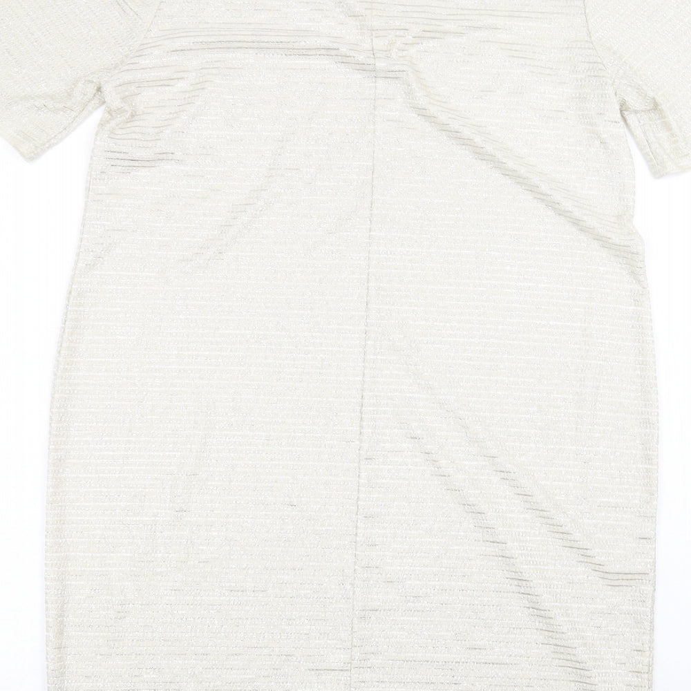 Womens UK Size 12 Dorothy Perkins White Basic T-Shirt