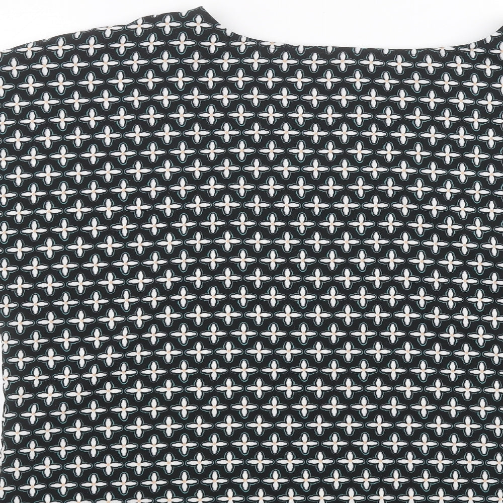 Womens UK Size 14 Marks and Spencer Black Basic T-Shirt