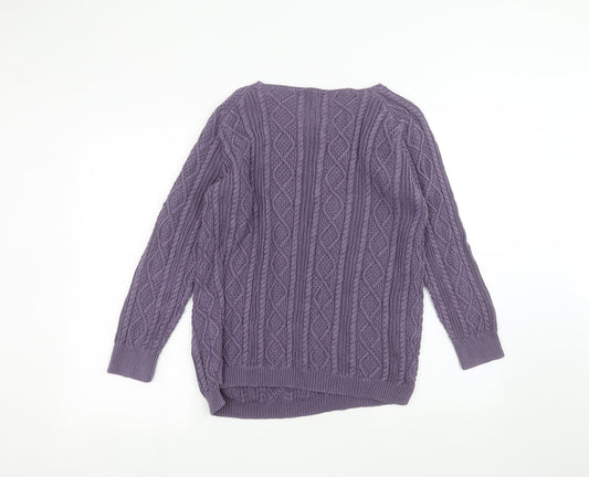 Womens UK Size L Tru Purple Pullover Jumper