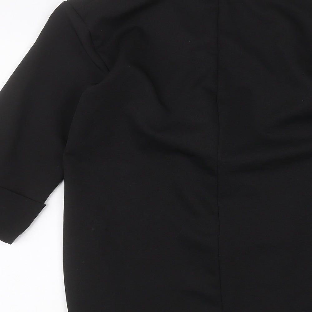 Womens UK Size 4 PRETTYLITTLETHING Black Cardigan Jumper