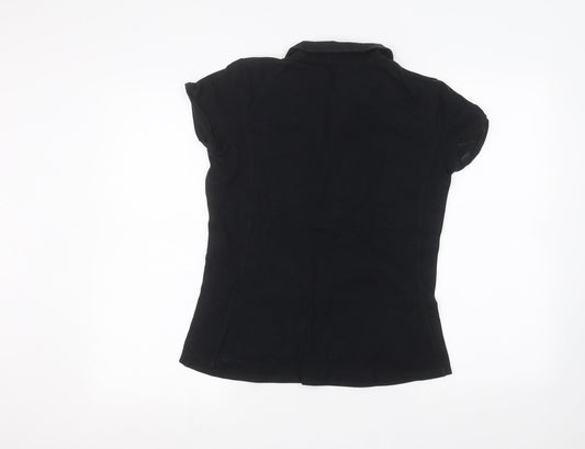 Golftini Womens Black Basic Polo Size M