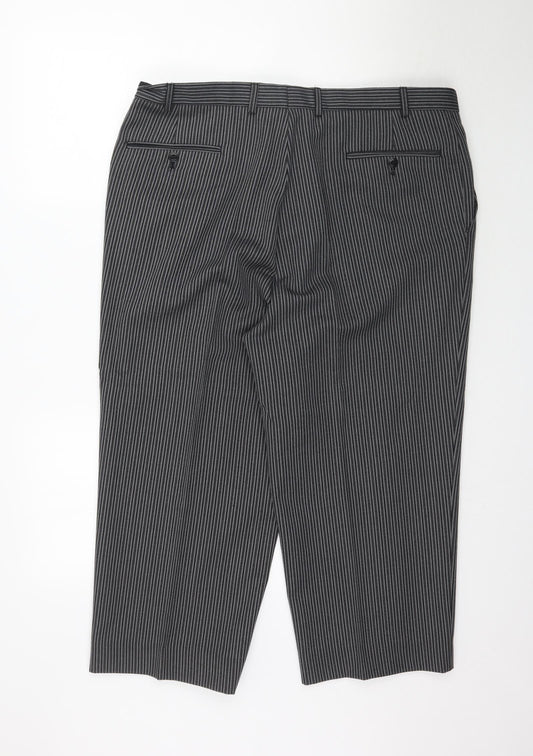 Womens UK Size L Preworn Regular Fit Grey Trousers