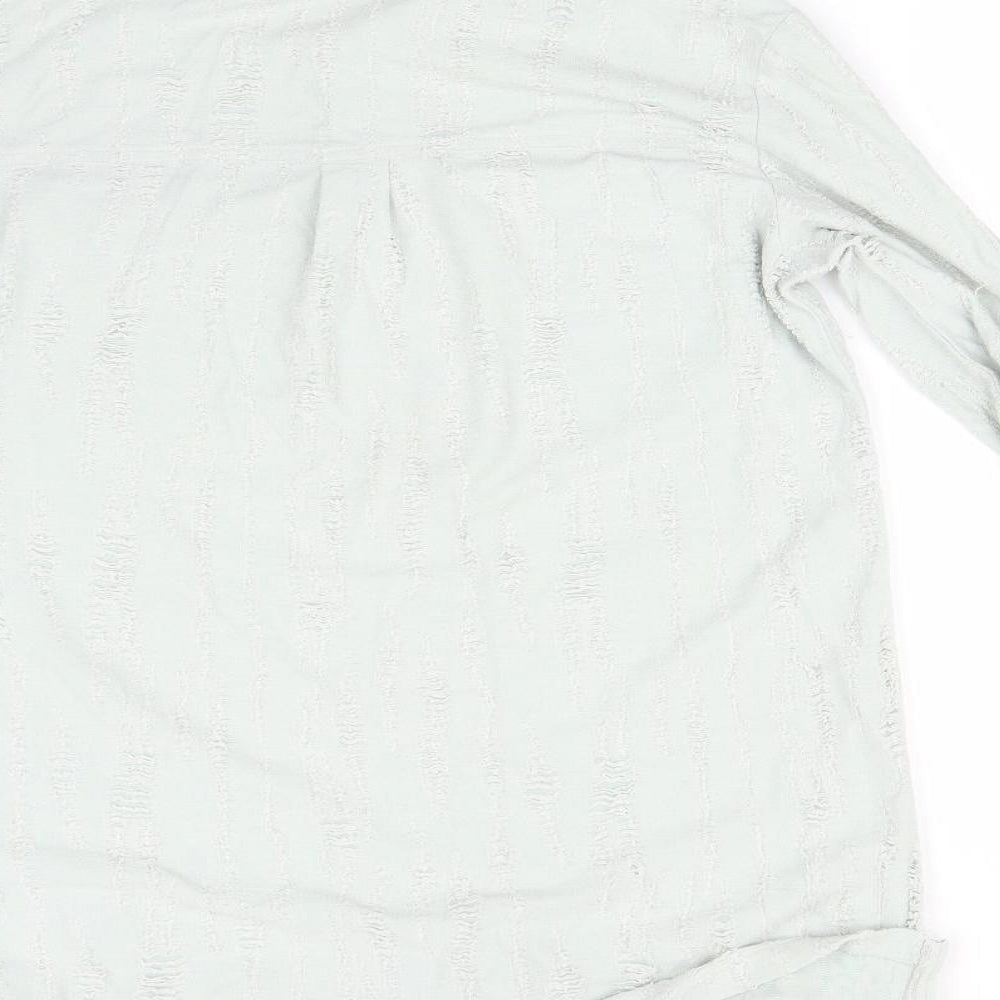 Womens UK Size 8 NEXT Green Basic Button-Up
