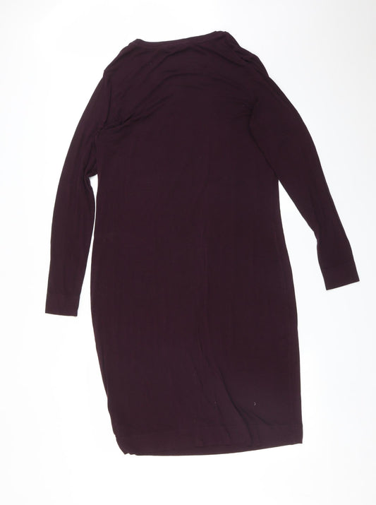 Back view of Marks & Spencer women’s purple bodycon, size UK 14