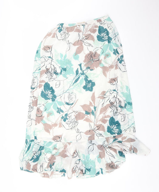 Adini Womens Multicoloured Floral Trumpet Skirt Size S