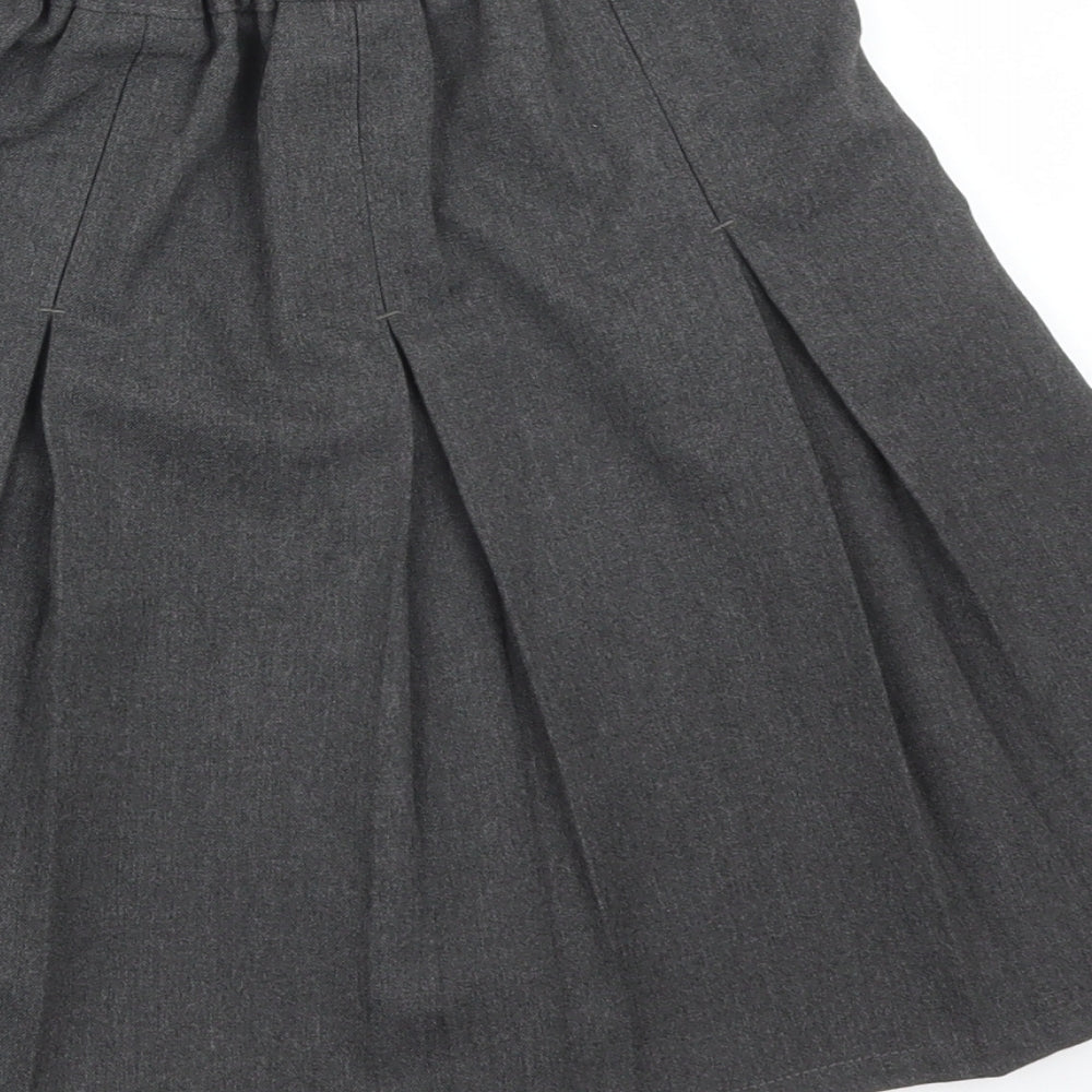 M&S Girls Grey Pleated Skirt Size 9-10 Years