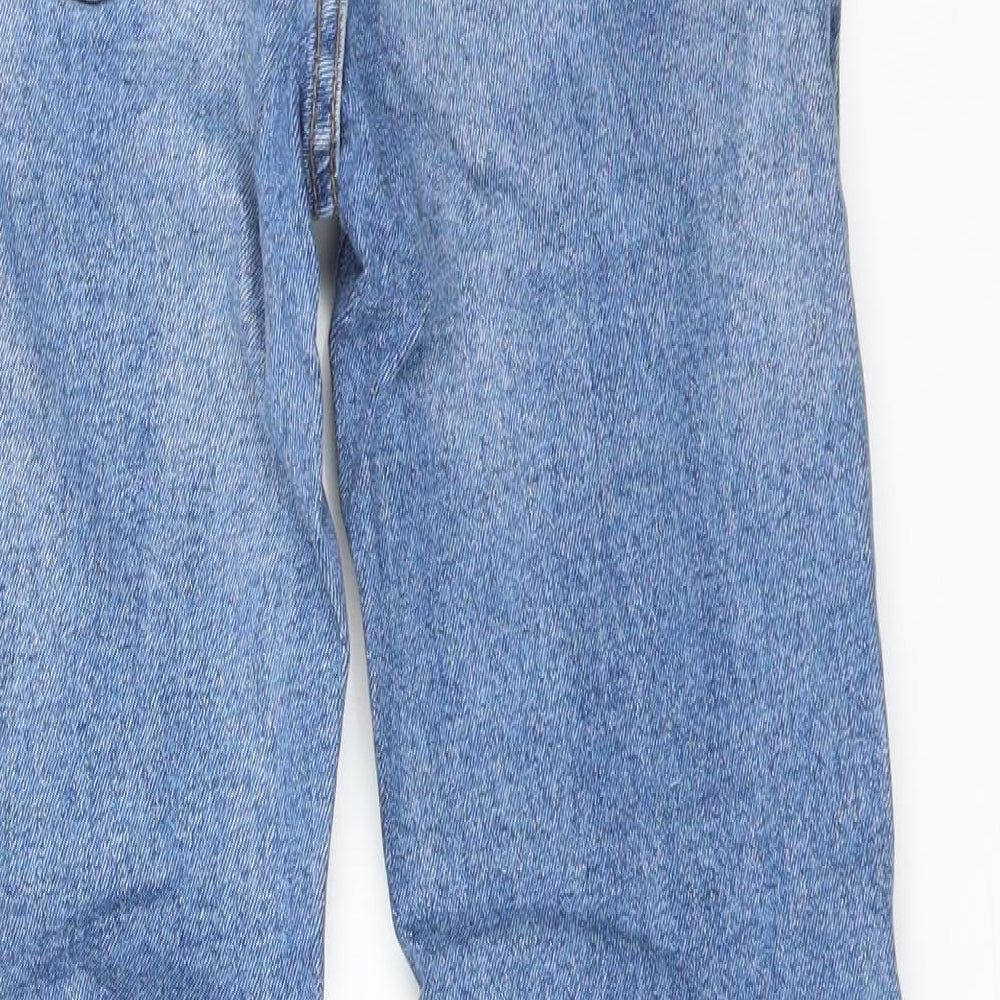 DENIM CO Womens Blue Straight Jeans Size 8 L25 in