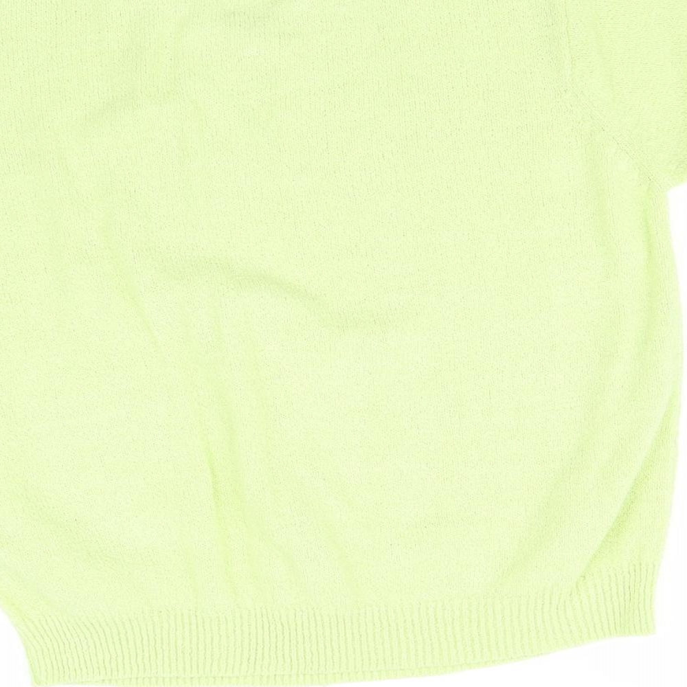 Brand and care label for Berkertex women’s green basic t-shirt, size UK 16