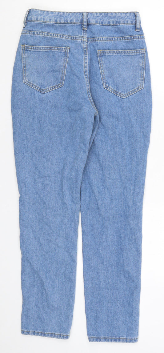 SheIn Womens Blue Denim Straight Jeans Size S L28 in