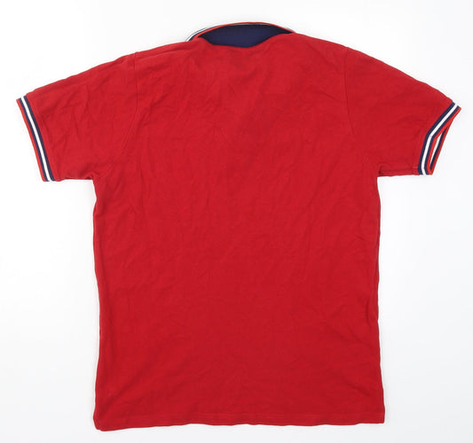 Preworn Mens Red Polo Size M - Tophat