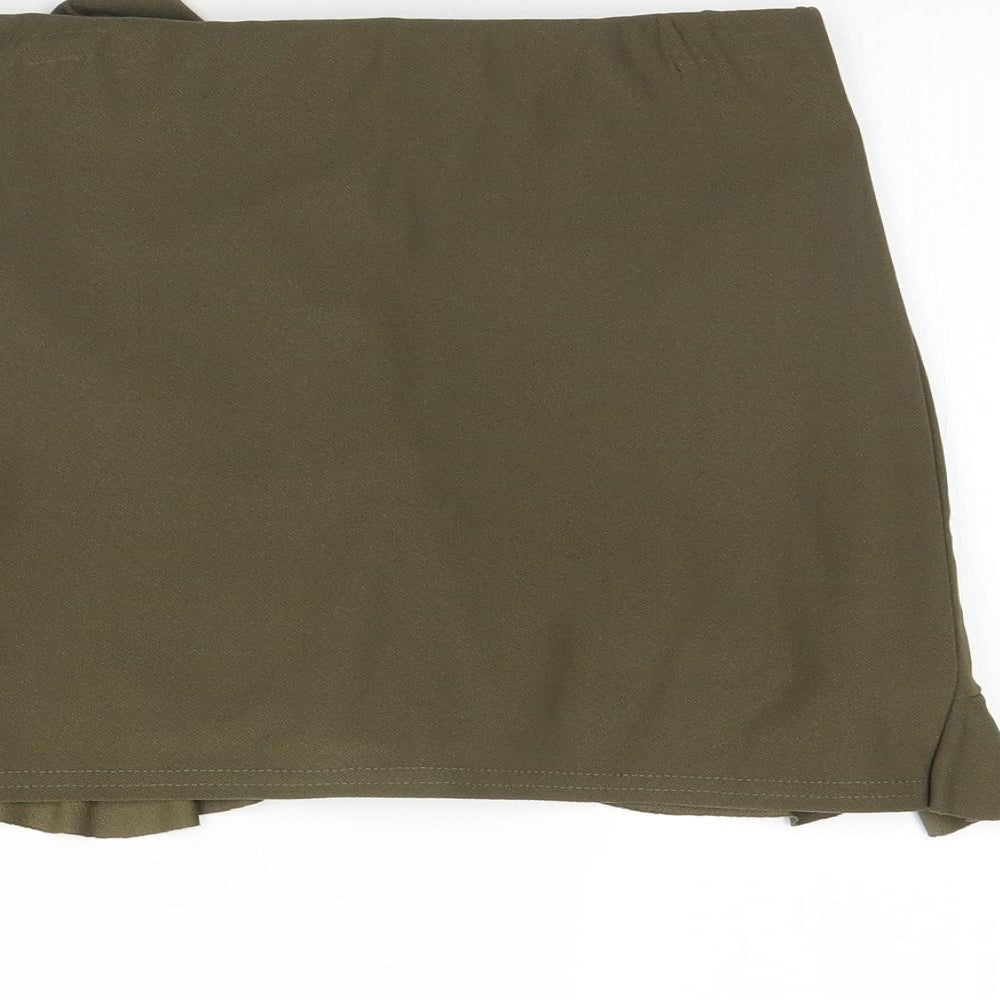 Missguided Womens Green   Cut-Off Shorts Size 8