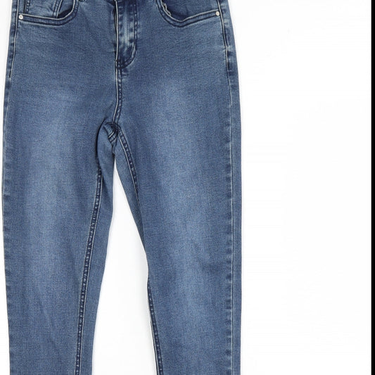 365 Denim Womens Blue Denim Skinny Jeans Size 10 L30 in - Tie Detail