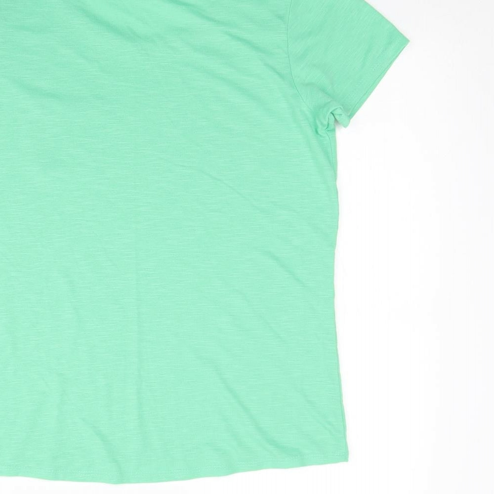 George Womens Green Basic T-Shirt Size 10