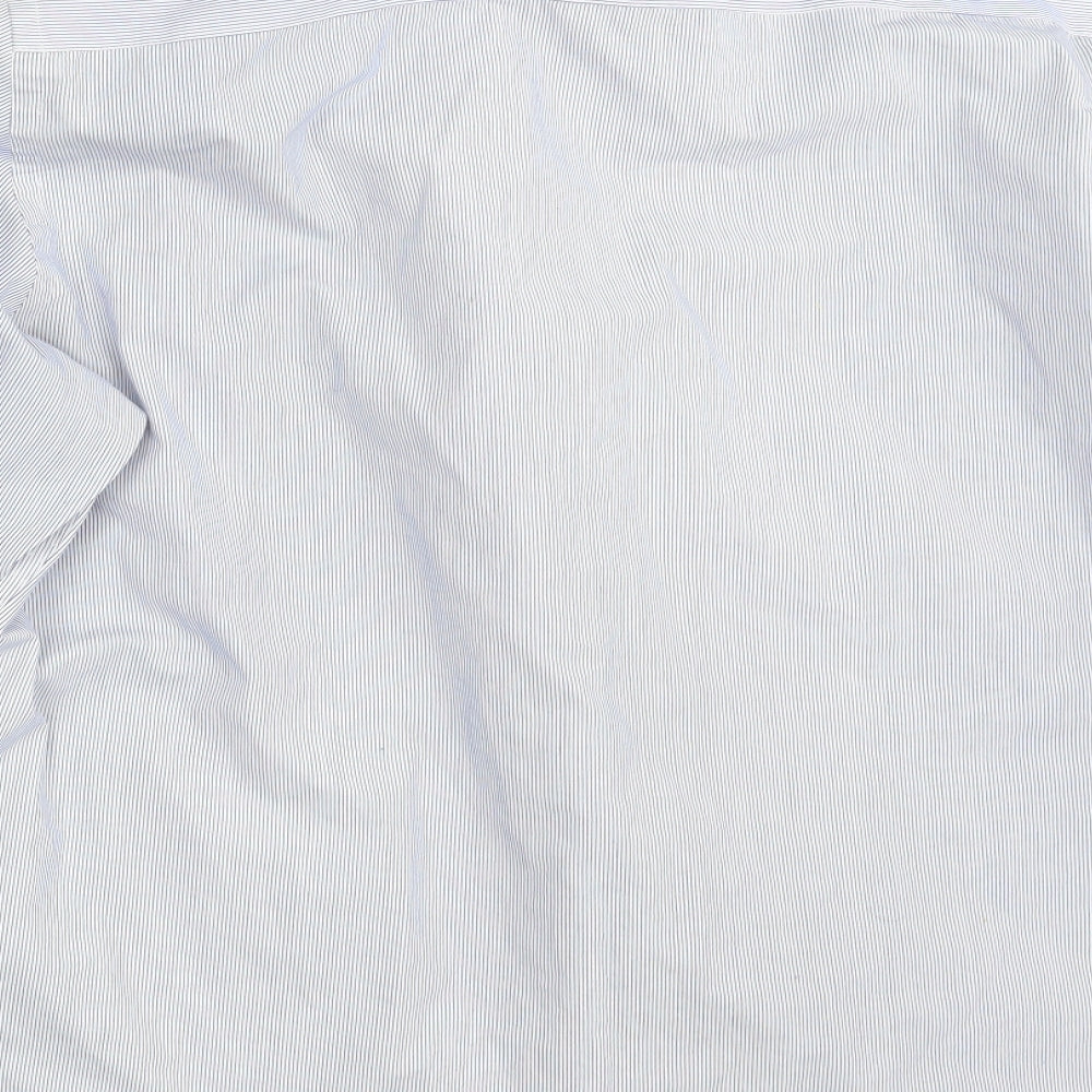 Taylor & Wright Mens Blue Striped Button-Up Size 18