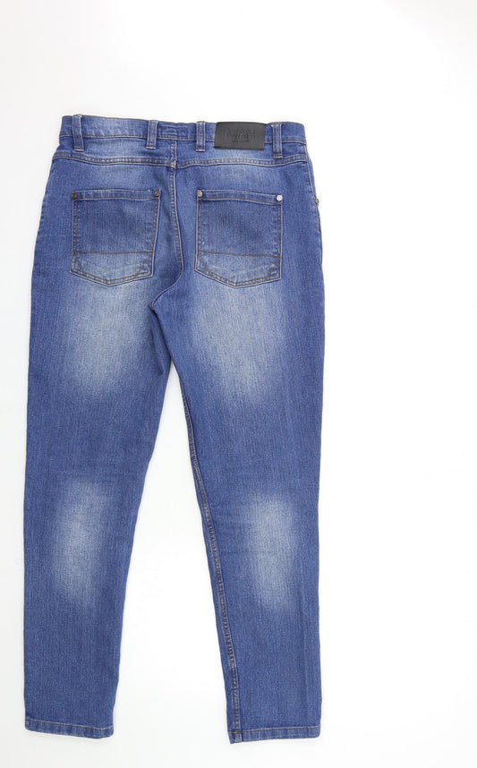 Boohoo Mens Blue Denim Skinny Jeans Size 32 in L30 in