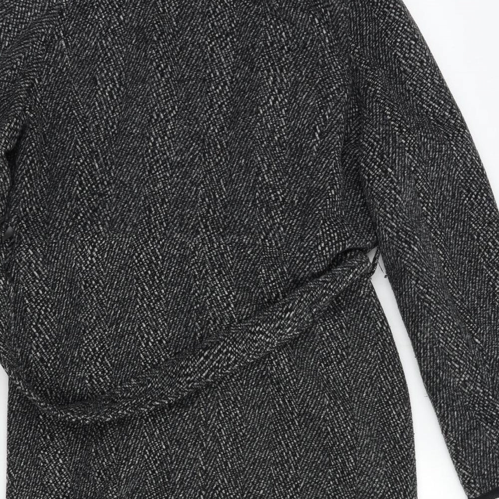 BLUE VANILLA Womens Grey Overcoat Coat Size XL