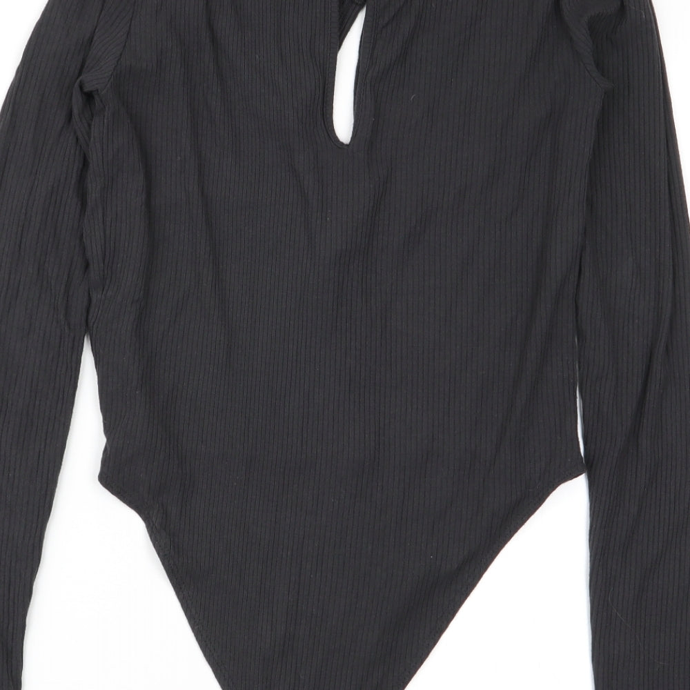 Topshop Womens Grey Bodysuit One-Piece Size 10