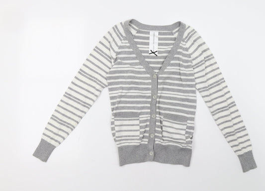 Womens UK Size 8 evie Grey Cardigan Jumper