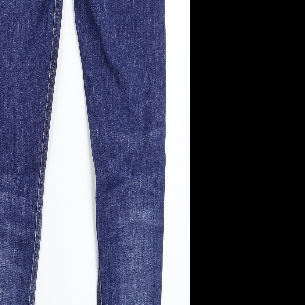 Denim & Co. Womens Blue Denim Skinny Jeans Size 6 L27 in