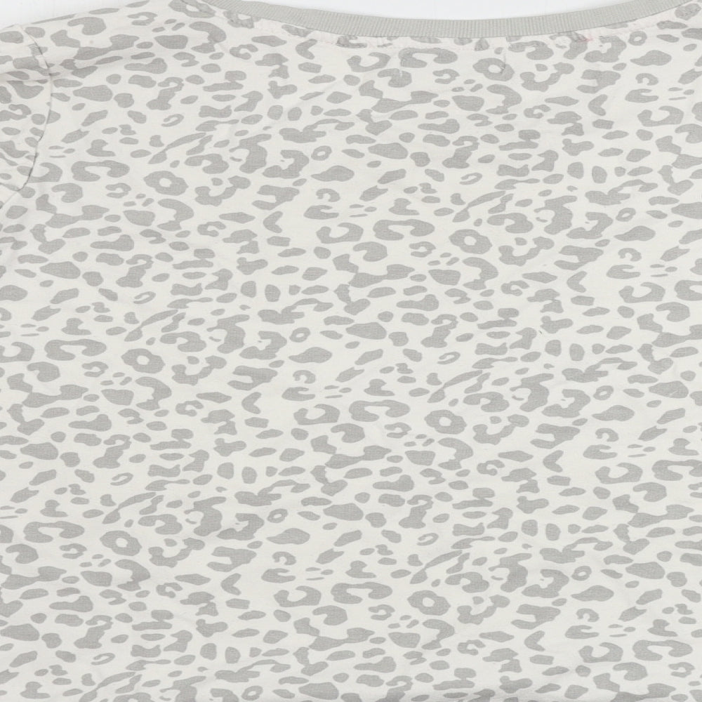 Avenue Womens White Animal Print Pullover Jumper Size 10