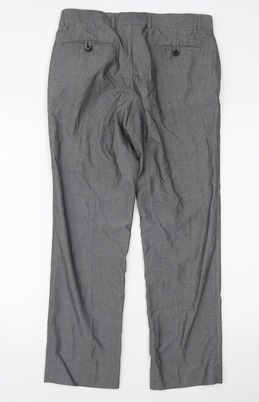 Topman Mens Grey Dress Pants Trousers Size 34 L28 in