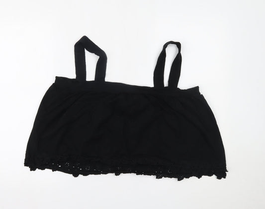Womens UK Size XL H&M Black Cropped Tank