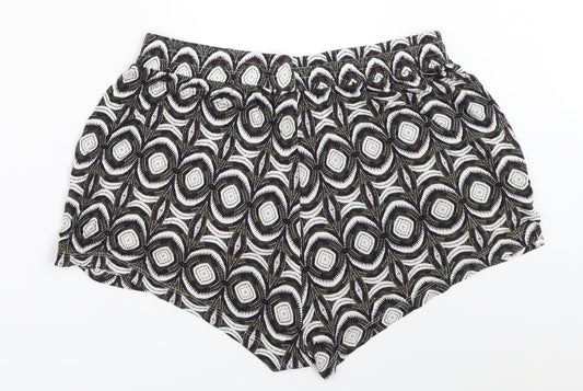 H&M Womens Multicoloured Geometric Hot Pants Shorts Size M