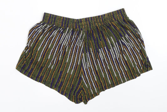 H&M Womens Green Hot Pants Shorts Size M