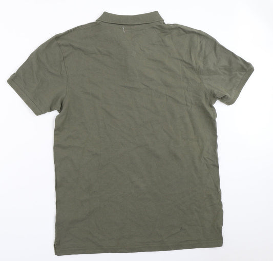 Cedar Wood State Mens Green Polo Size M