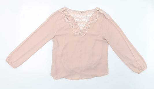 George Womens Pink Basic Blouse Size 10