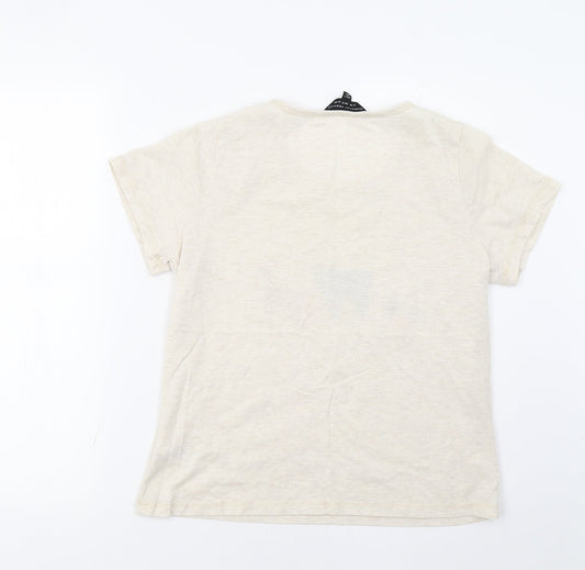 Womens UK Size M Dorothy Perkins Beige Basic T-Shirt