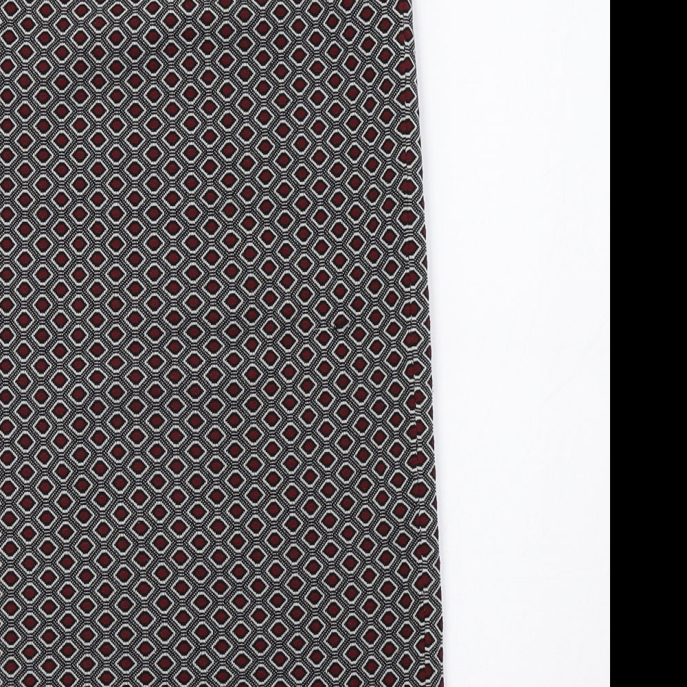 Brand and care label for Papaya women’s red geometric straight & pencil set, size UK 10