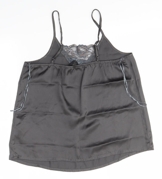 Secret Possesions Womens Grey Camisole Blouse Size 10