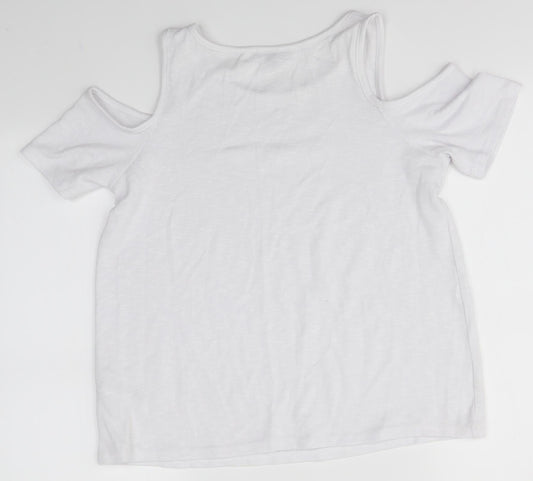 Womens UK Size 12 New Look White Basic Blouse