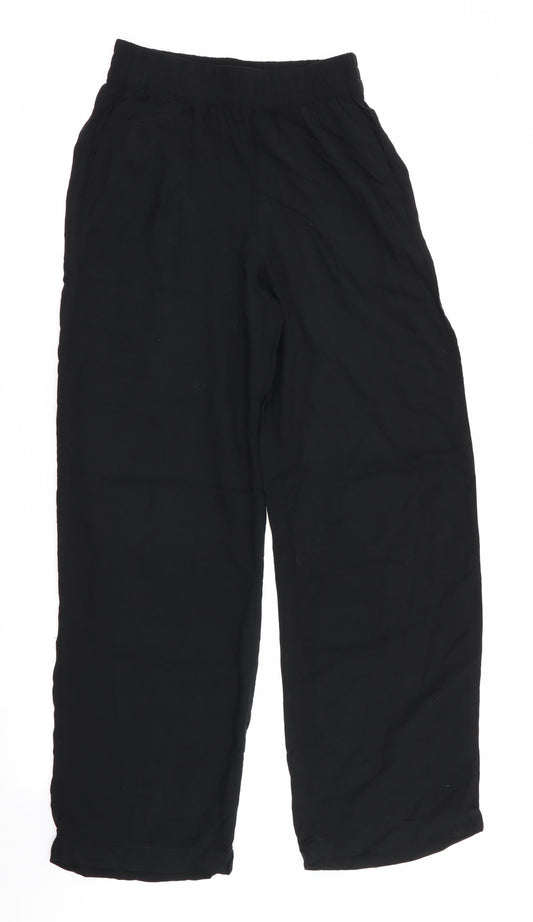 Womens UK Size 4 Divided Regular Fit Black Trousers