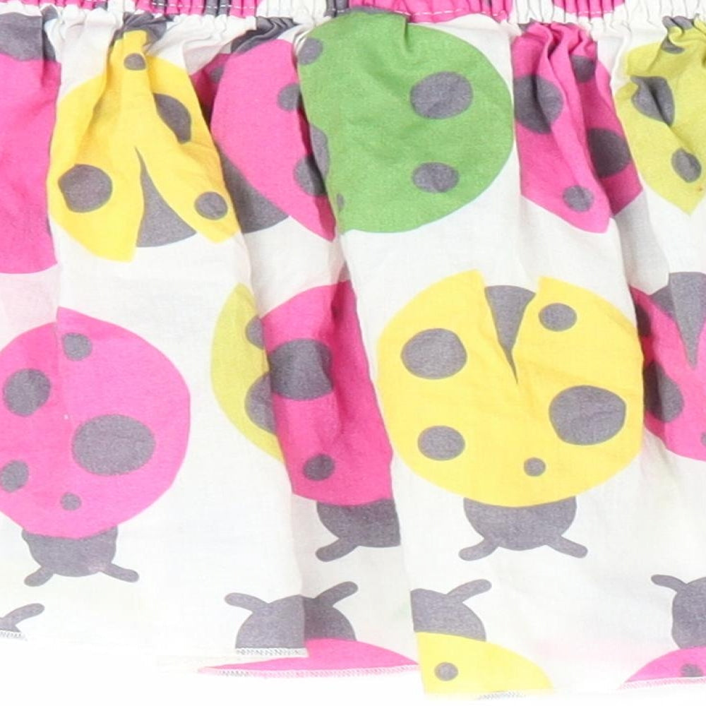 NEXT Girls White Animal Print A-Line Skirt Size 12-18 Months - Ladybird print