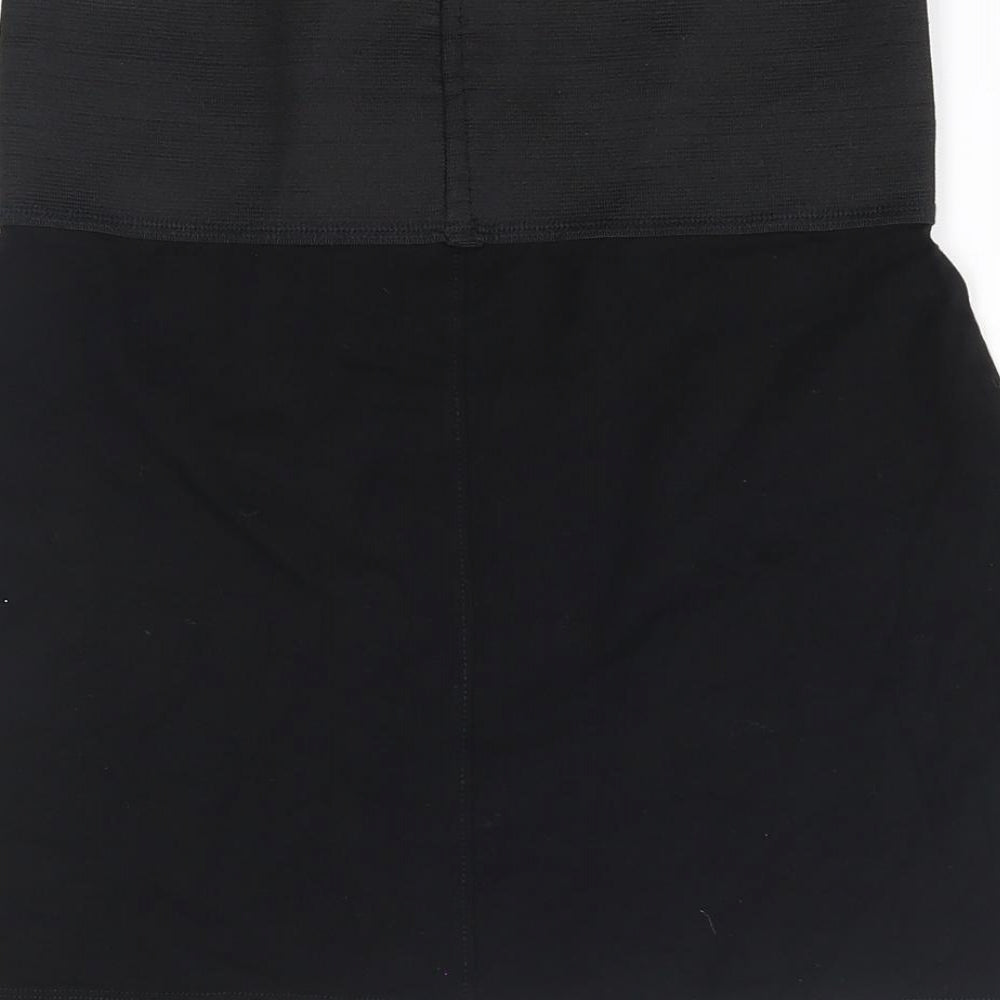 Brand and care label for ASOS women’s black straight & pencil skirt, size UK 10