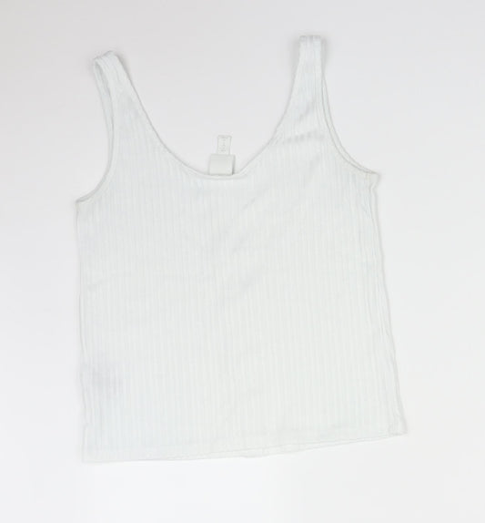 Womens UK Size S H&M White Basic T-Shirt