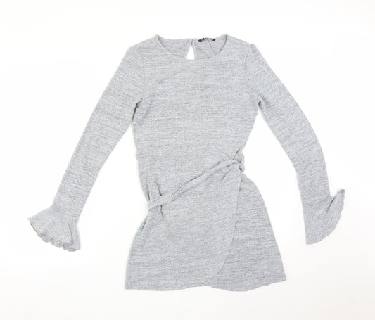 Additional front view of SHEIN women’s grey a-line, size S