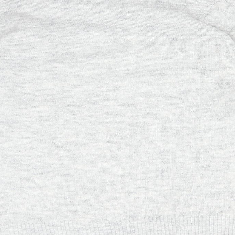 Womens UK Size S ISLE Grey Pullover Jumper