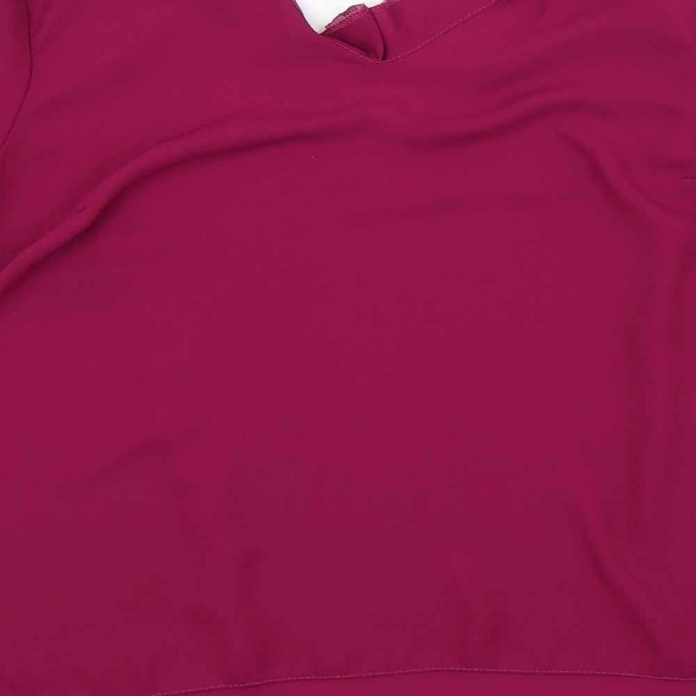 George Womens Purple Basic Blouse Size 12
