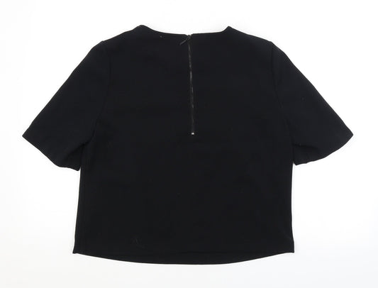 M&S Womens Black Basic Blouse Size 14