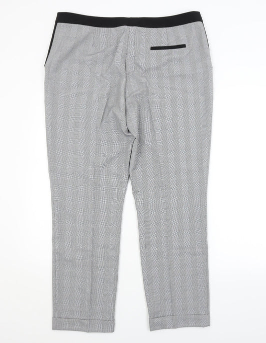 Womens UK Size 16 Preworn Regular Fit Grey Trousers
