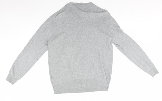 Preworn Mens Grey Henley Jumper Size L