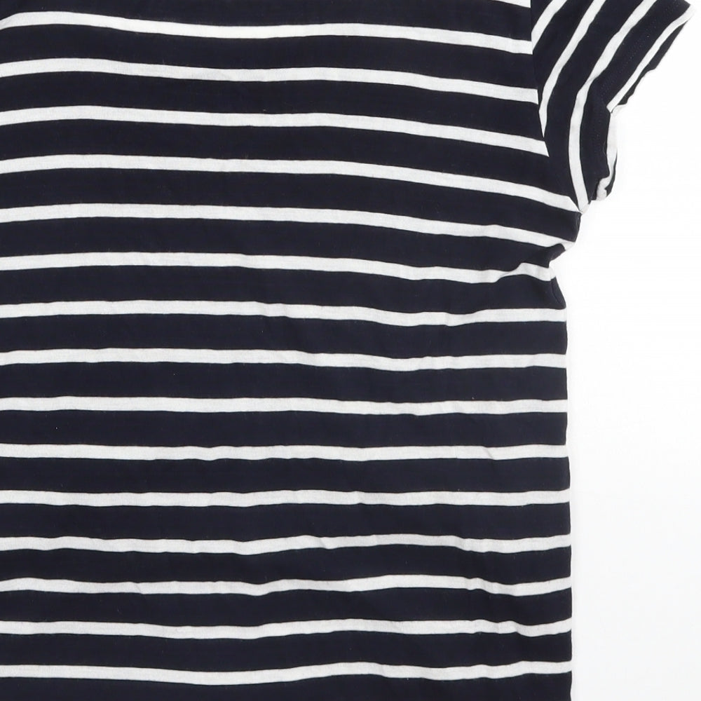 Womens UK Size 10 H&M Blue Basic T-Shirt
