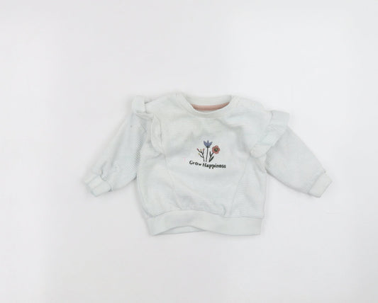 Primark Baby White Pullover Jumper Size 3-6 Months
