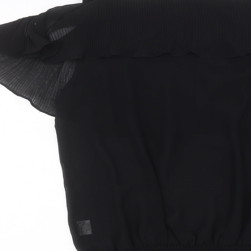 Miss Moda Womens Black Basic Blouse Size L