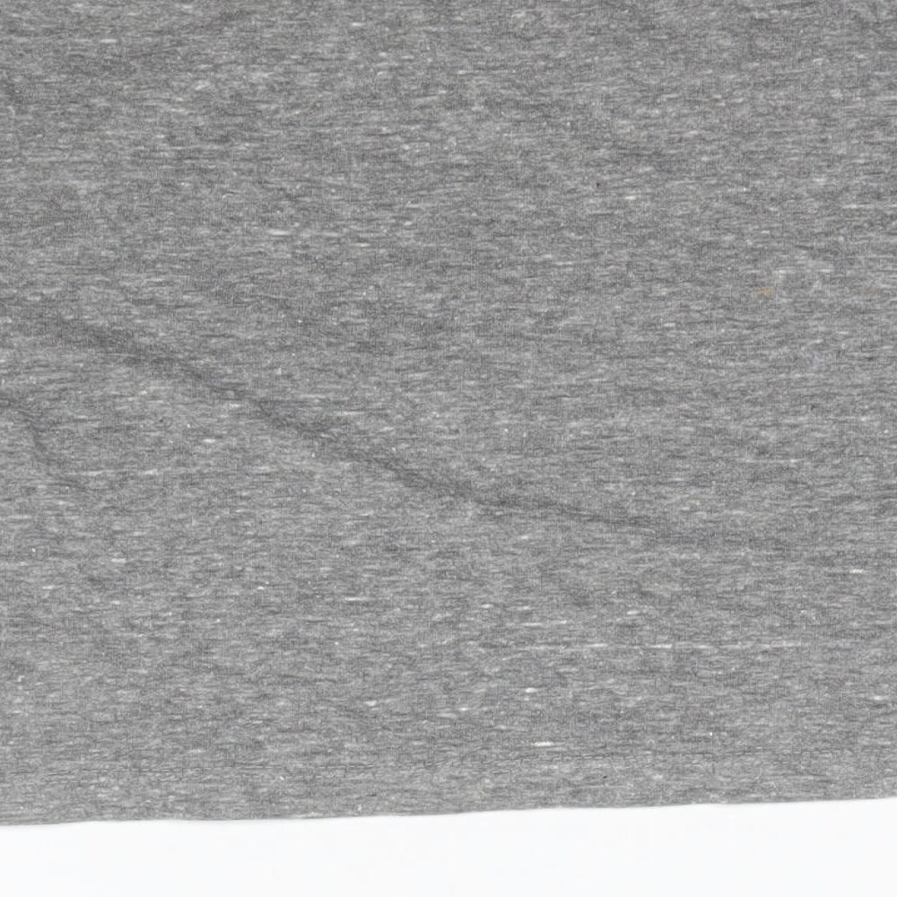 Womens UK Size 4 Topshop Grey Cropped T-Shirt