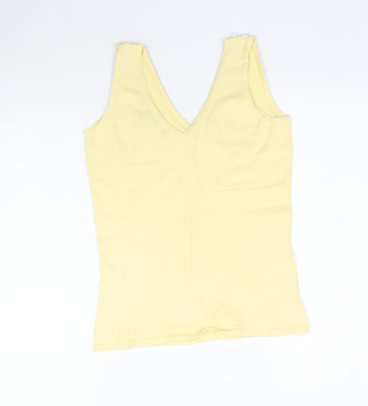 Fenn Wright Manson Womens Yellow Knit Basic Tank Size S